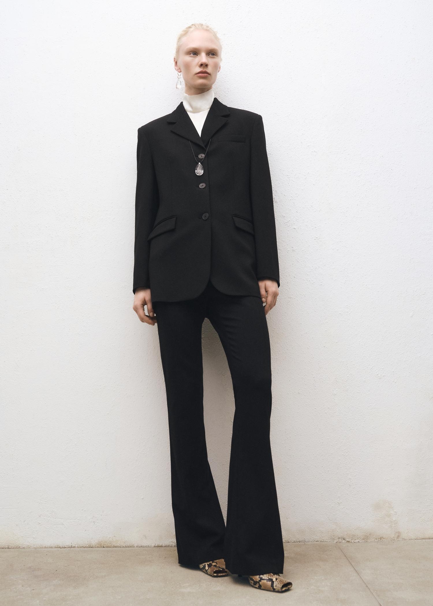Straight button suit blazer - Women | MANGO USA Product Image