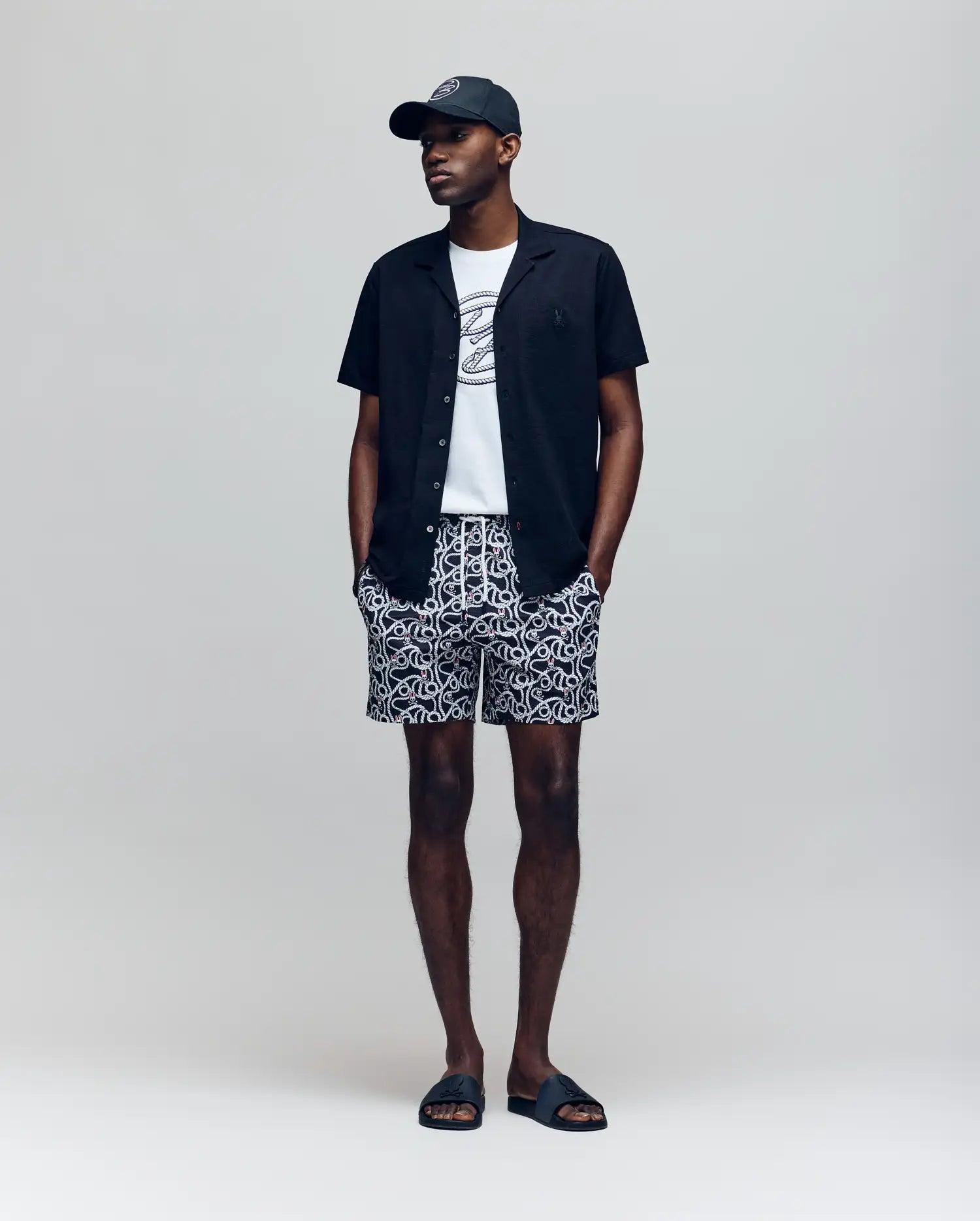 MENS JAYME KNIT SEERSUCKER CABANA COLLAR SHIRT - MT0300002 Product Image