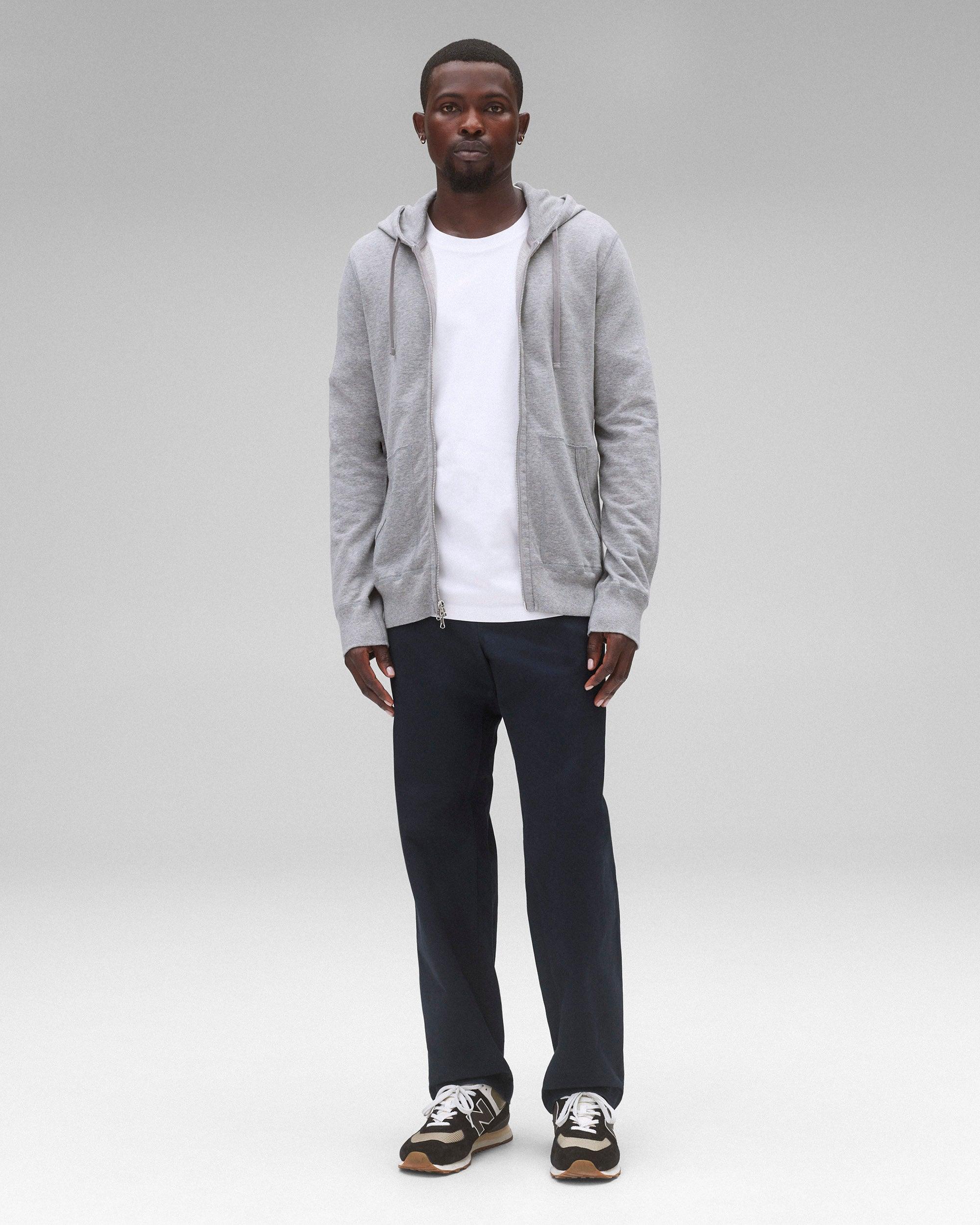 Lightweight Terry Slim Zip Hoodie Male Product Image