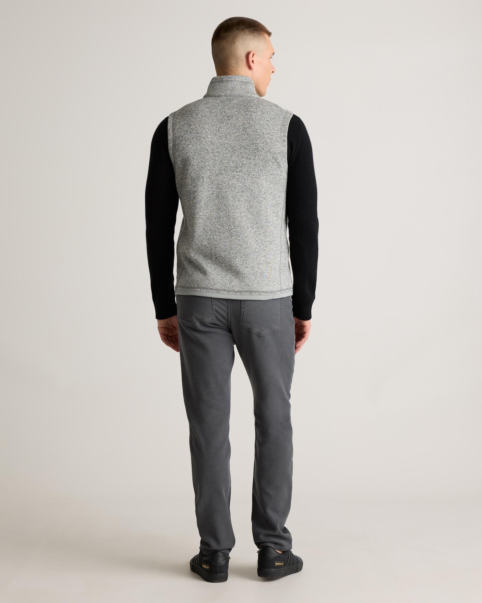 Quince | Men's Sweater-Knit Fleece Full-Zip Vest Size XL, Recycled Polyester Product Image