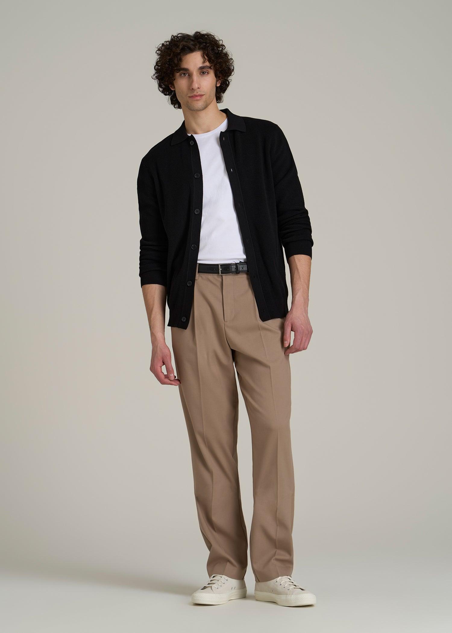 Tall Men's Relaxed Pleated Trouser in Deep Cove Product Image