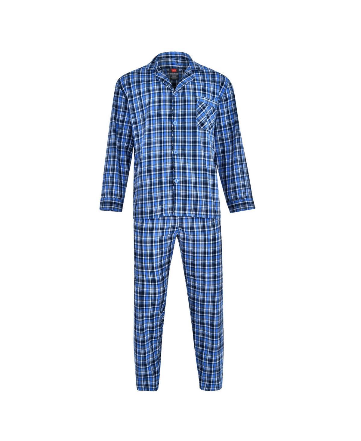 Big & Tall Hanes® Classics Pajama Set, Men's, Size: XXL Tall, Solid Blue Product Image