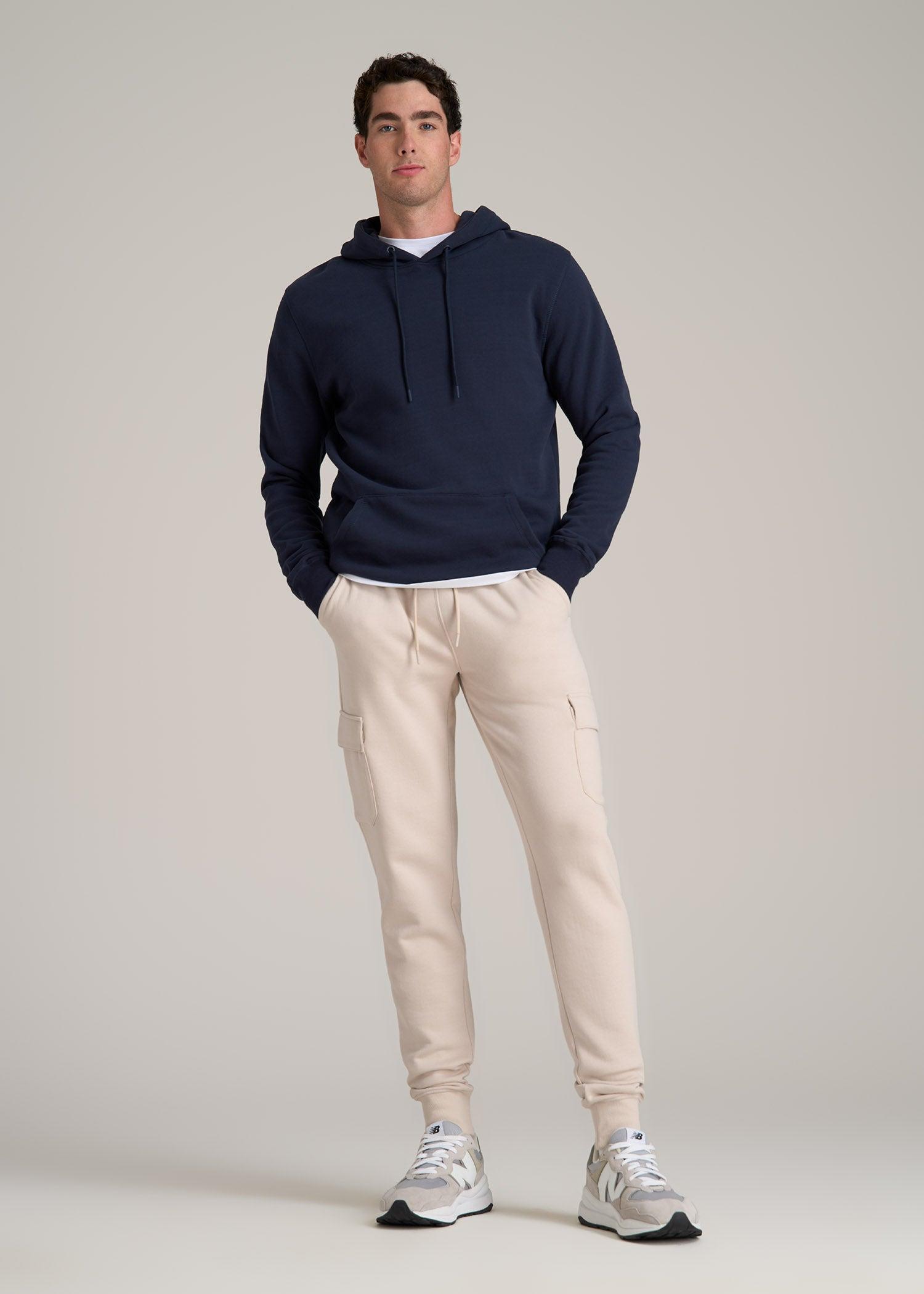 Wearever Fleece Cargo Jogger For Tall Men in Light Stone Product Image