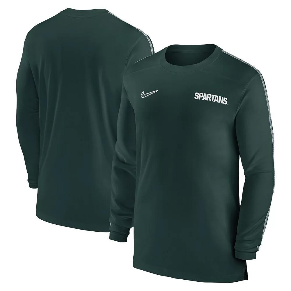 Mens Nike West Virginia Mountaineers 2024 Sideline Coach UV Performance Long Sleeve T-Shirt Blue Product Image