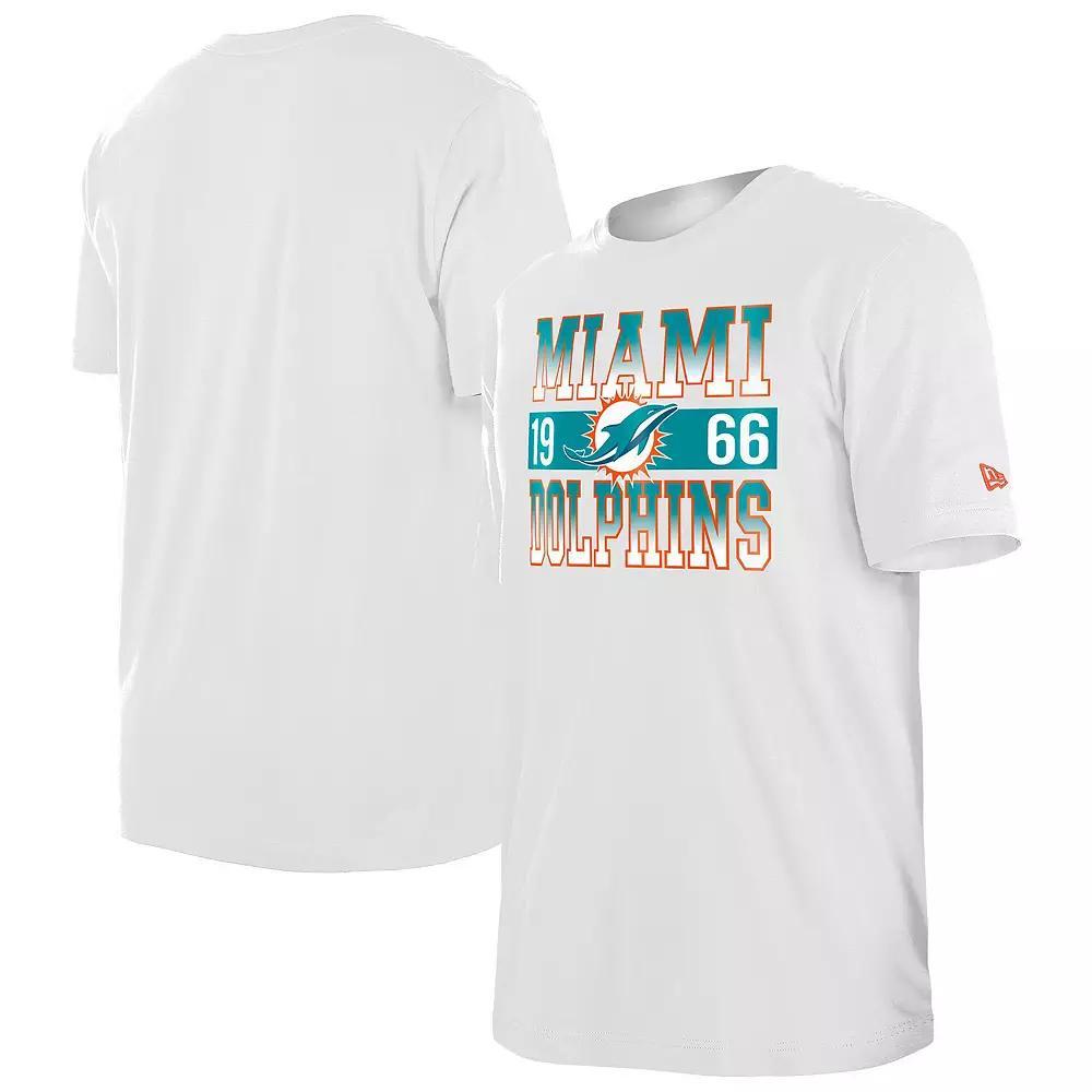 Men's New Era White Miami Dolphins City Team T-Shirt, Size: Small Product Image