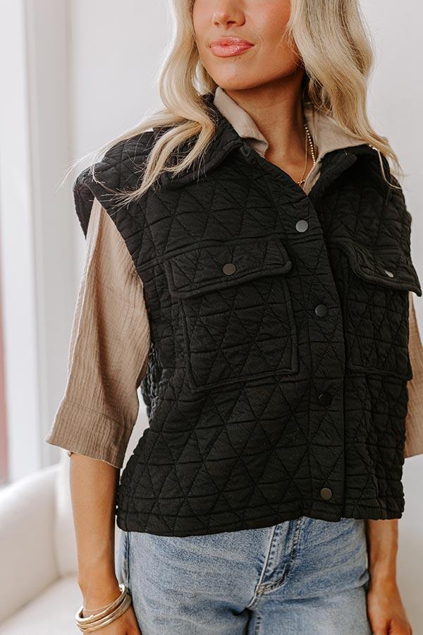 Cedar Creek Quilted Vest in Black Product Image