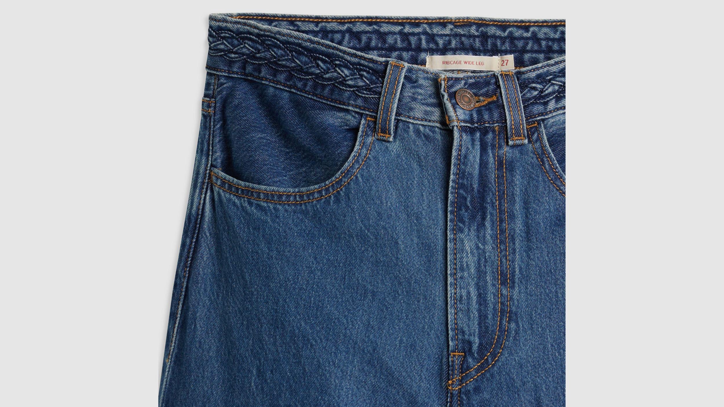 Ribcage Wide Leg Braided Women's Jeans Product Image