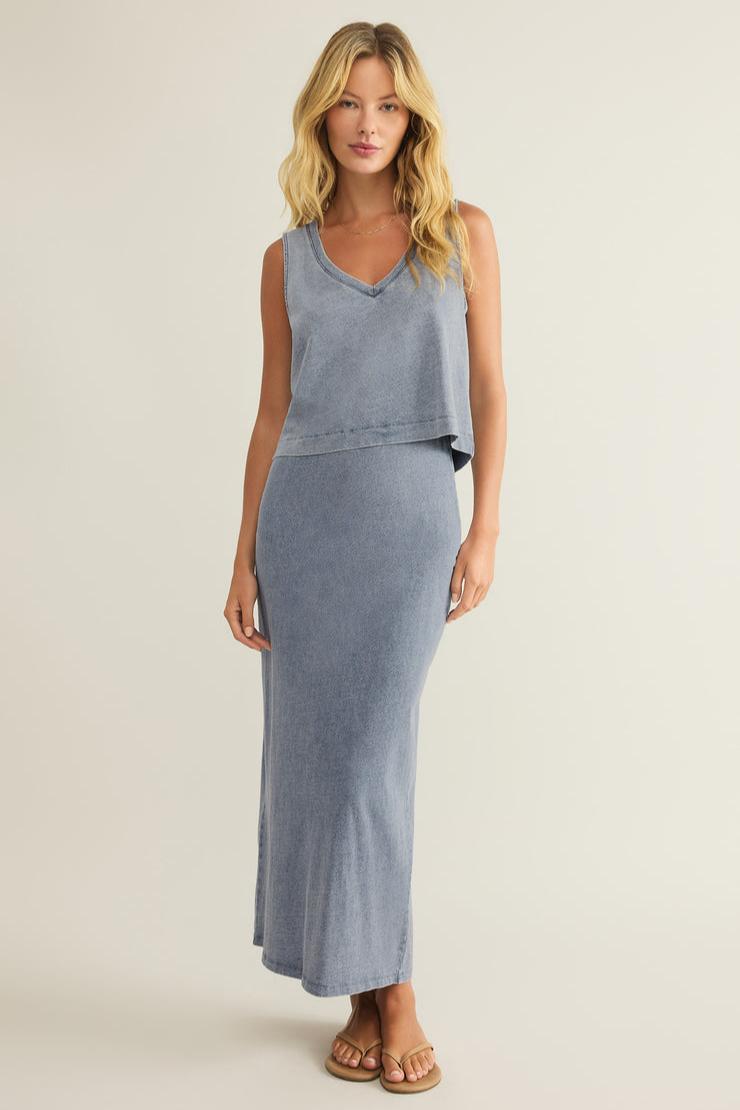 Sloane V-Neck Denim Tank Product Image