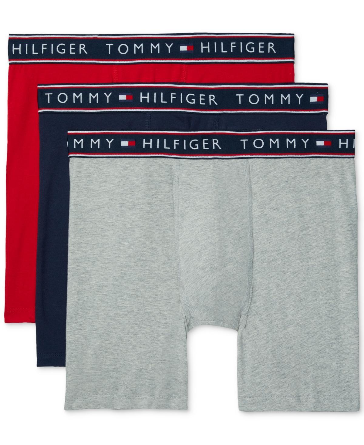 Tommy Hilfiger Mens 3-Pk. Cotton Stretch Moisture-Wicking Boxer Briefs Product Image