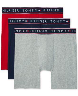 Tommy Hilfiger Mens 3-Pk. Cotton Stretch Moisture-Wicking Boxer Briefs Product Image