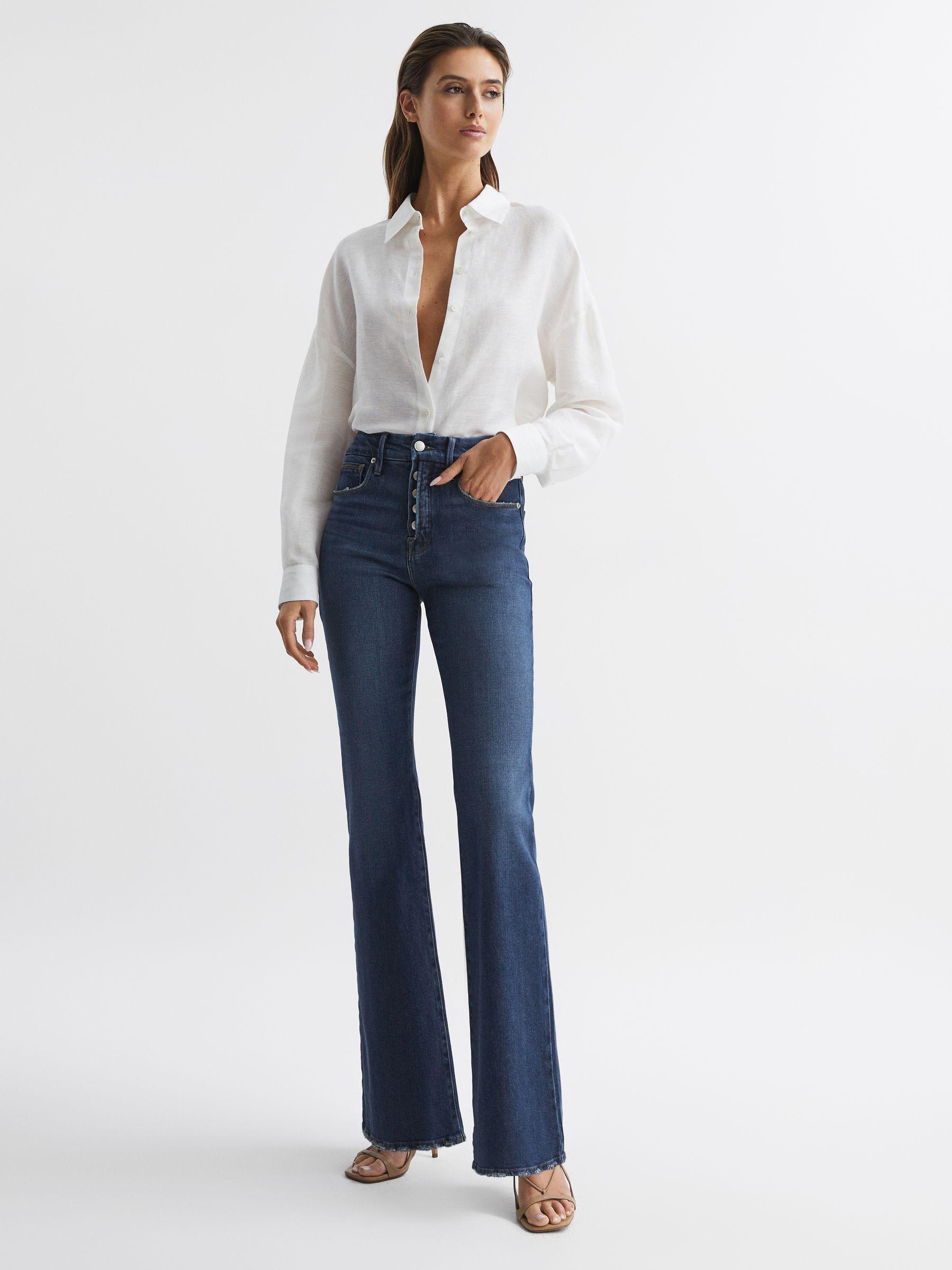 Good American Good Classic Bootleg Jeans in Indigo Product Image