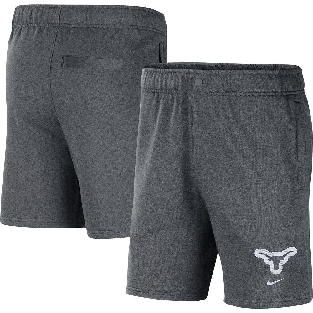 Men's Nike Gray Texas Longhorns Fleece Shorts, Size: Large, Grey Product Image