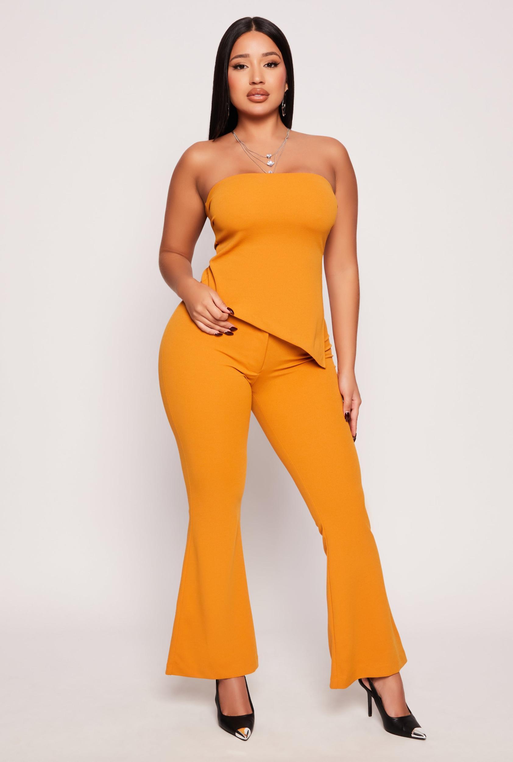 Womens Crepe Knit Flare Pants Product Image