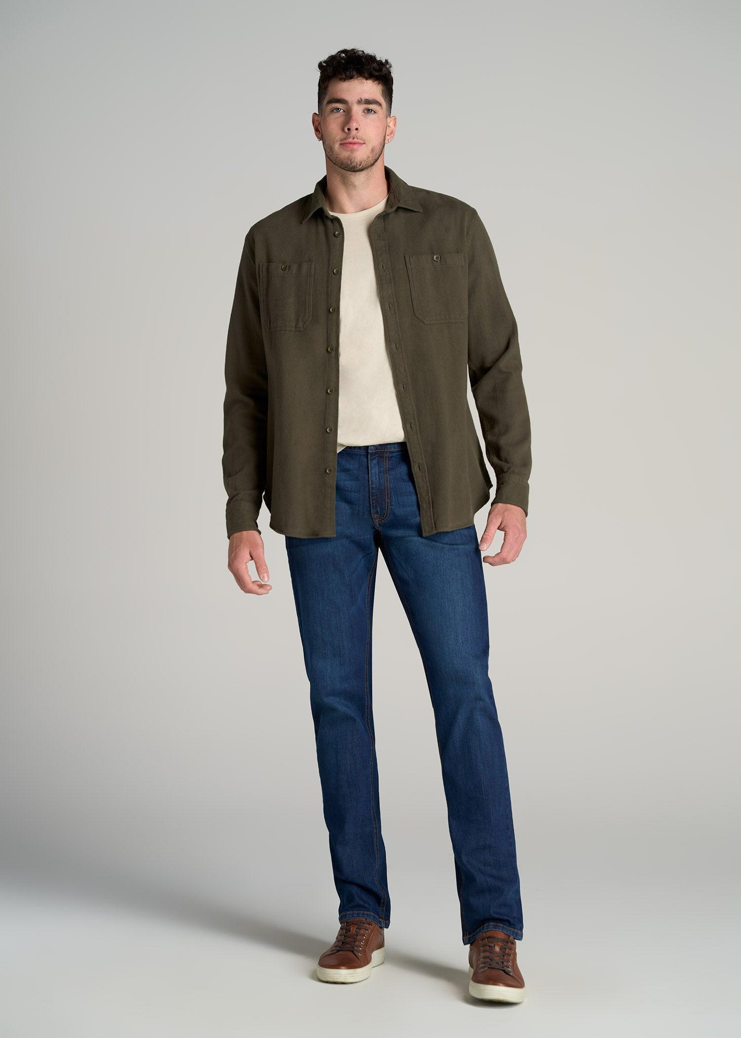 LJ&S TAPERED Jeans for Tall Men in Charger Blue Product Image