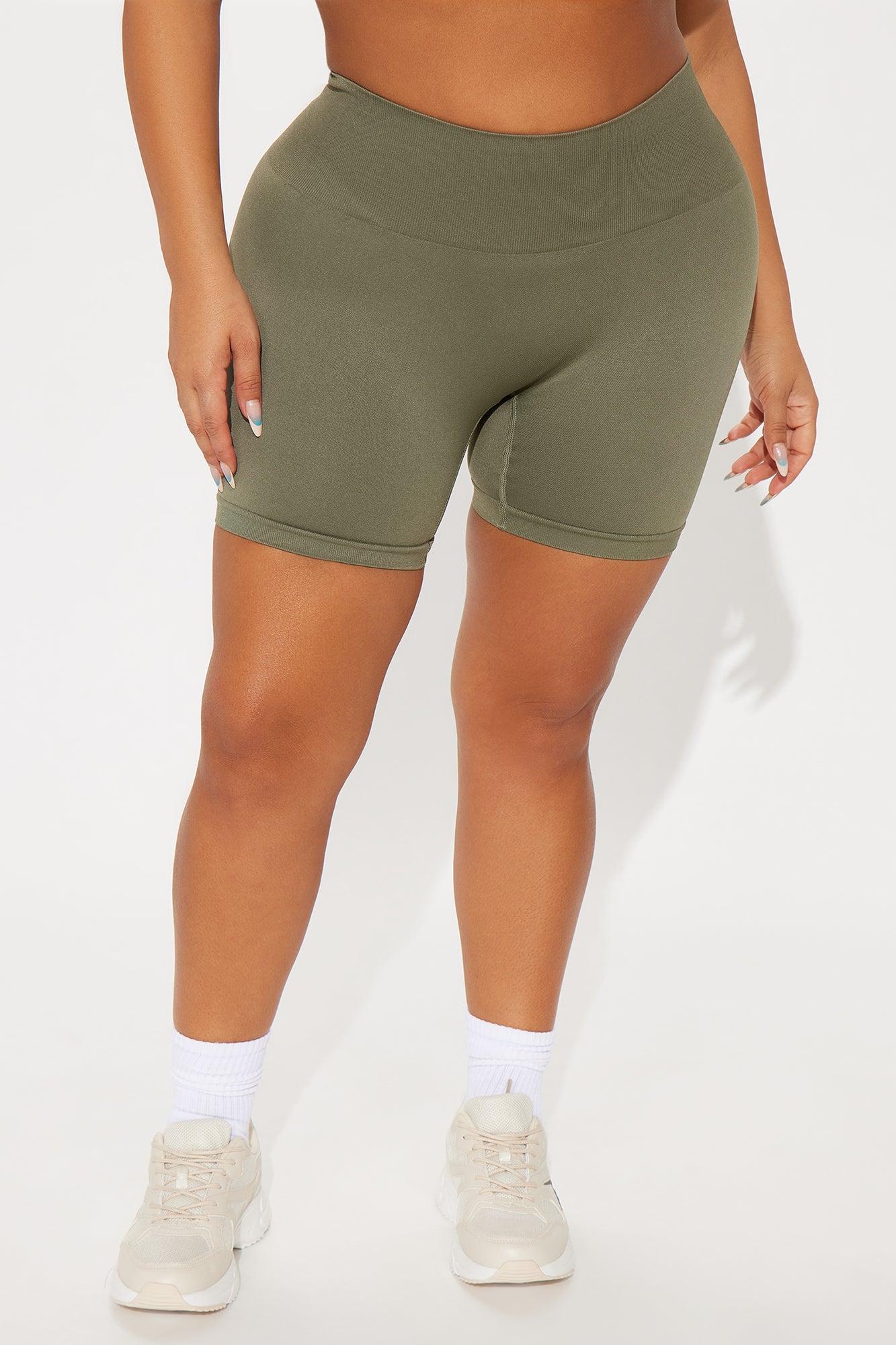 Mia Seamless Biker Short - Olive Product Image