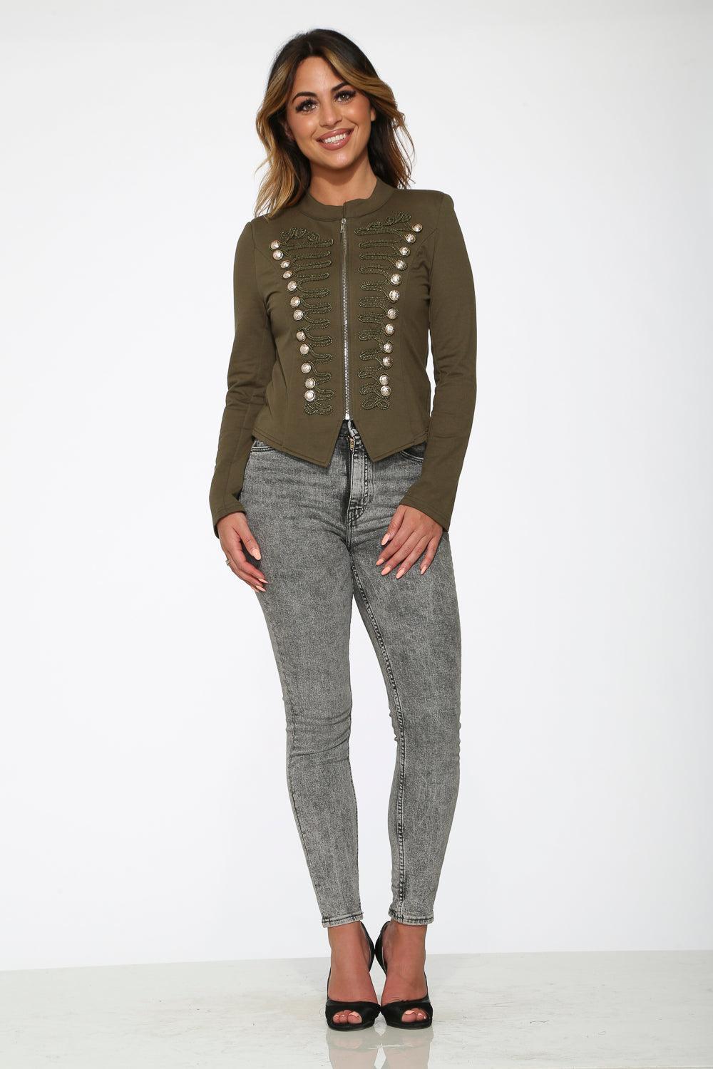 Olive Military Jacket Product Image