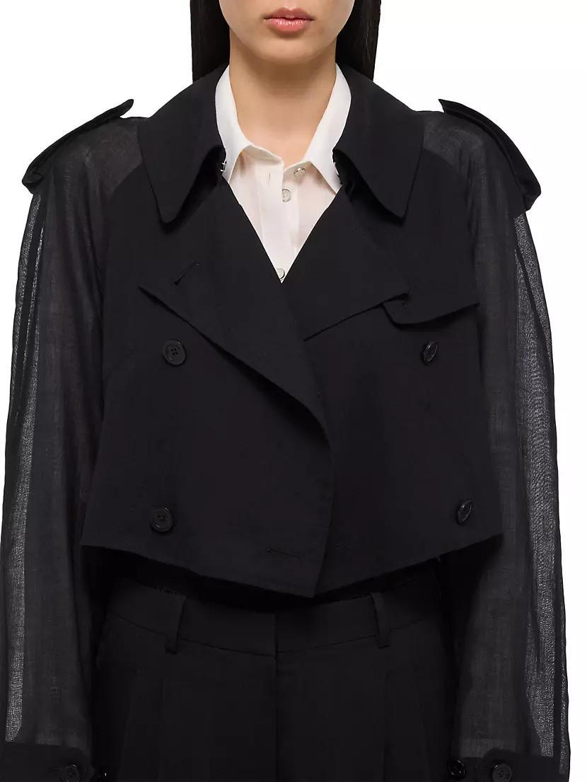 Crop Darted Trench Jacket Product Image