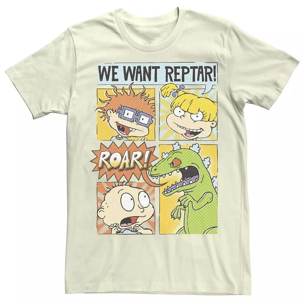 Men's RugRats Chuckie Tommy & Angelica Don't Be A Baby Tee, Boy's, Size: Medium, Natural Product Image