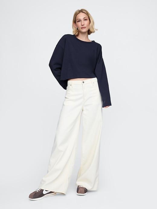 Organic Heavyweight Cotton Vintage Cropped T-Shirt Product Image
