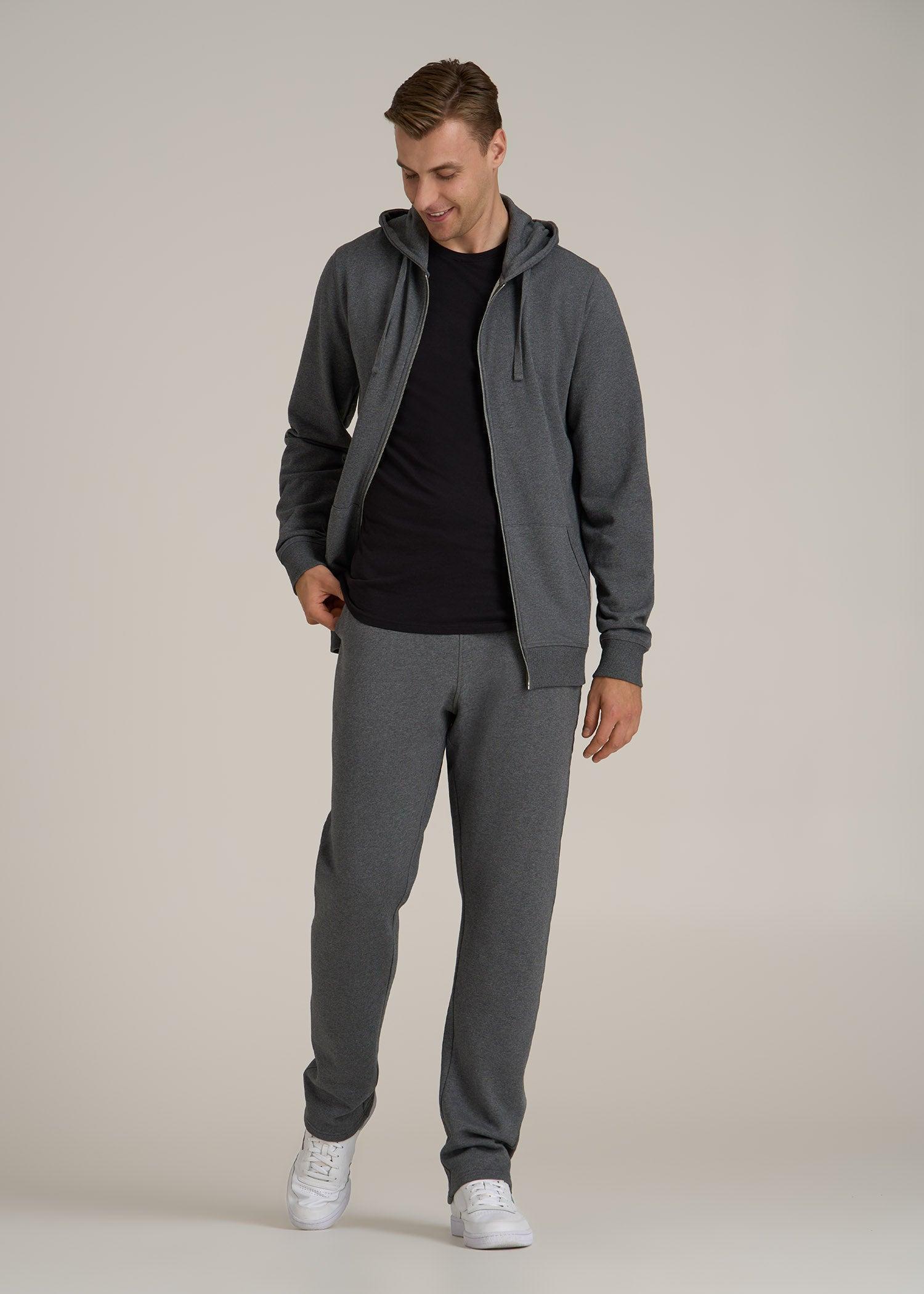 Wearever 2.0 Fleece Straight Leg Sweatpants for Tall Men in Charcoal Mix Product Image