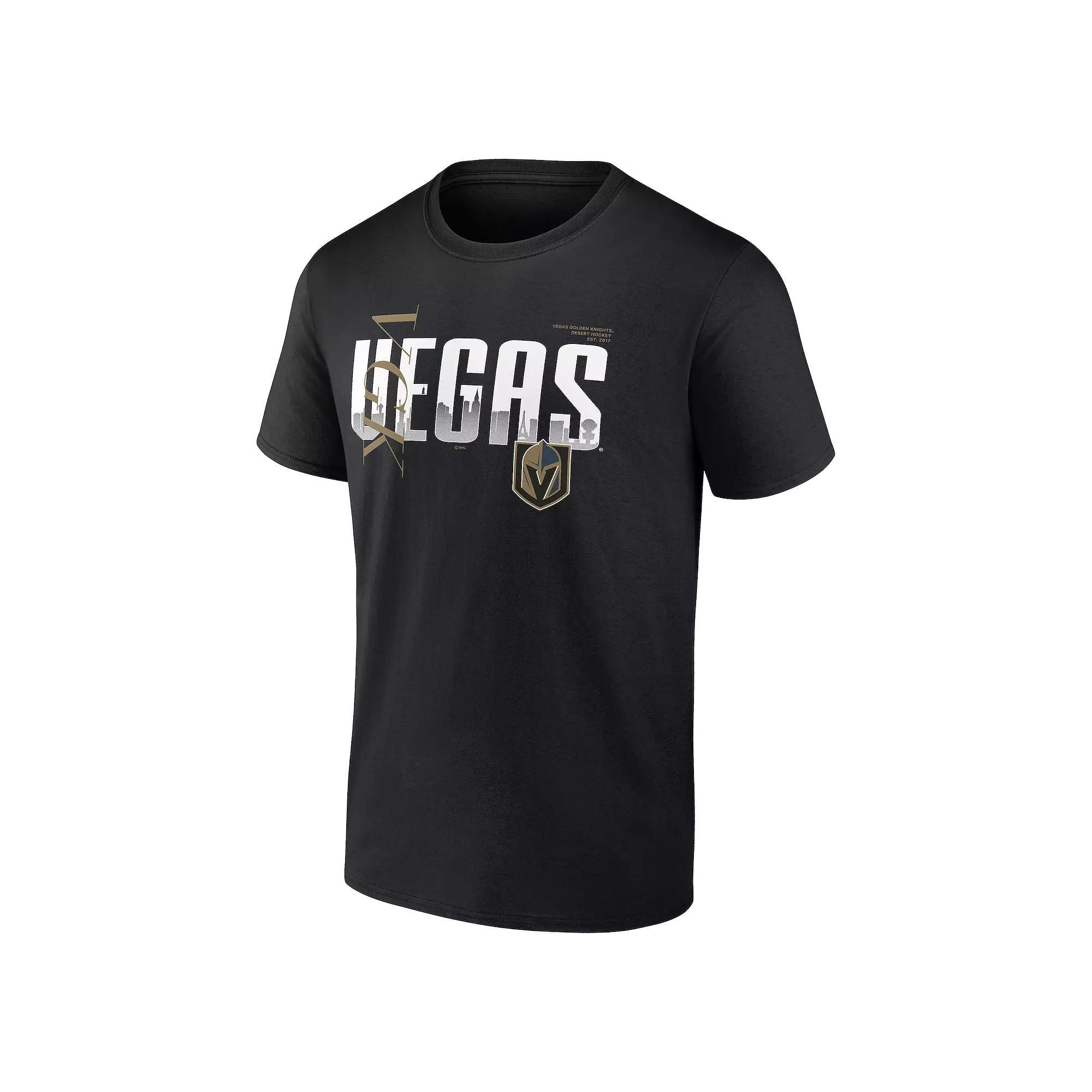 Men's Vegas Golden Knights City Scape Graphic Tee, Size: XXL, Lvk Black Product Image