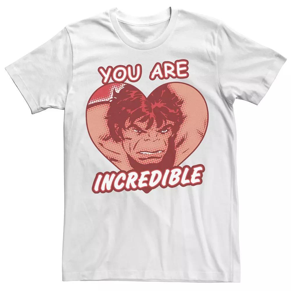 Men's Marvel Incredible Heart Comic Tee, Size: Large, White Product Image