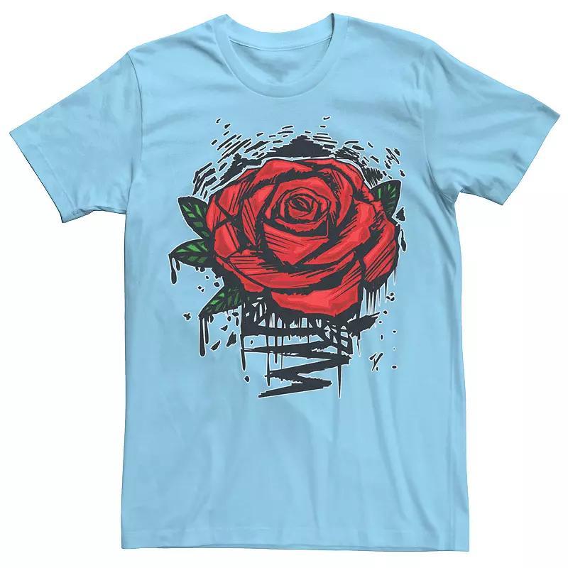 Men's Rugged Rose Drip Graphic Tee, Size: XS, Athletic Grey Product Image