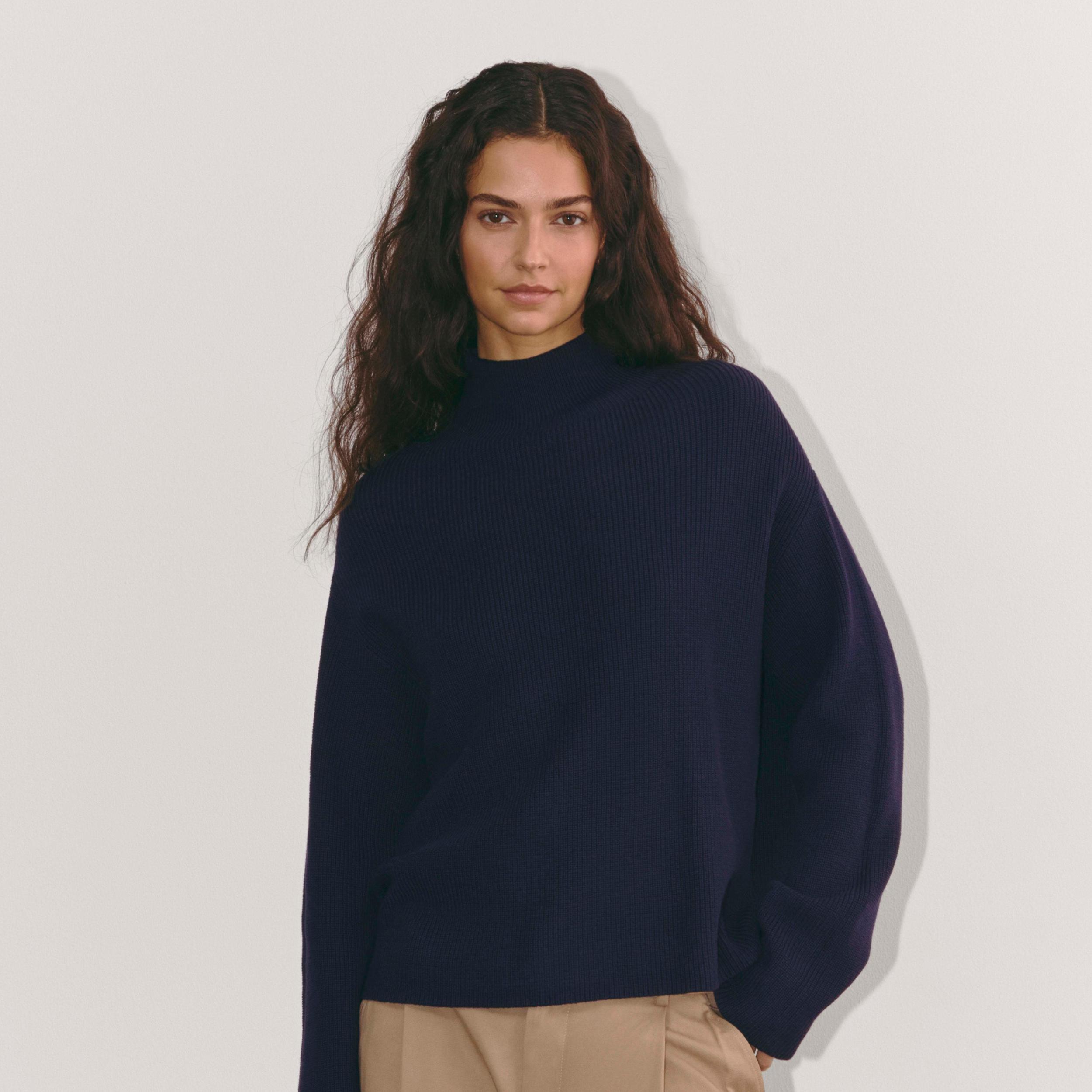 The Slouchy Funnel Neck in Everyday Cotton Product Image