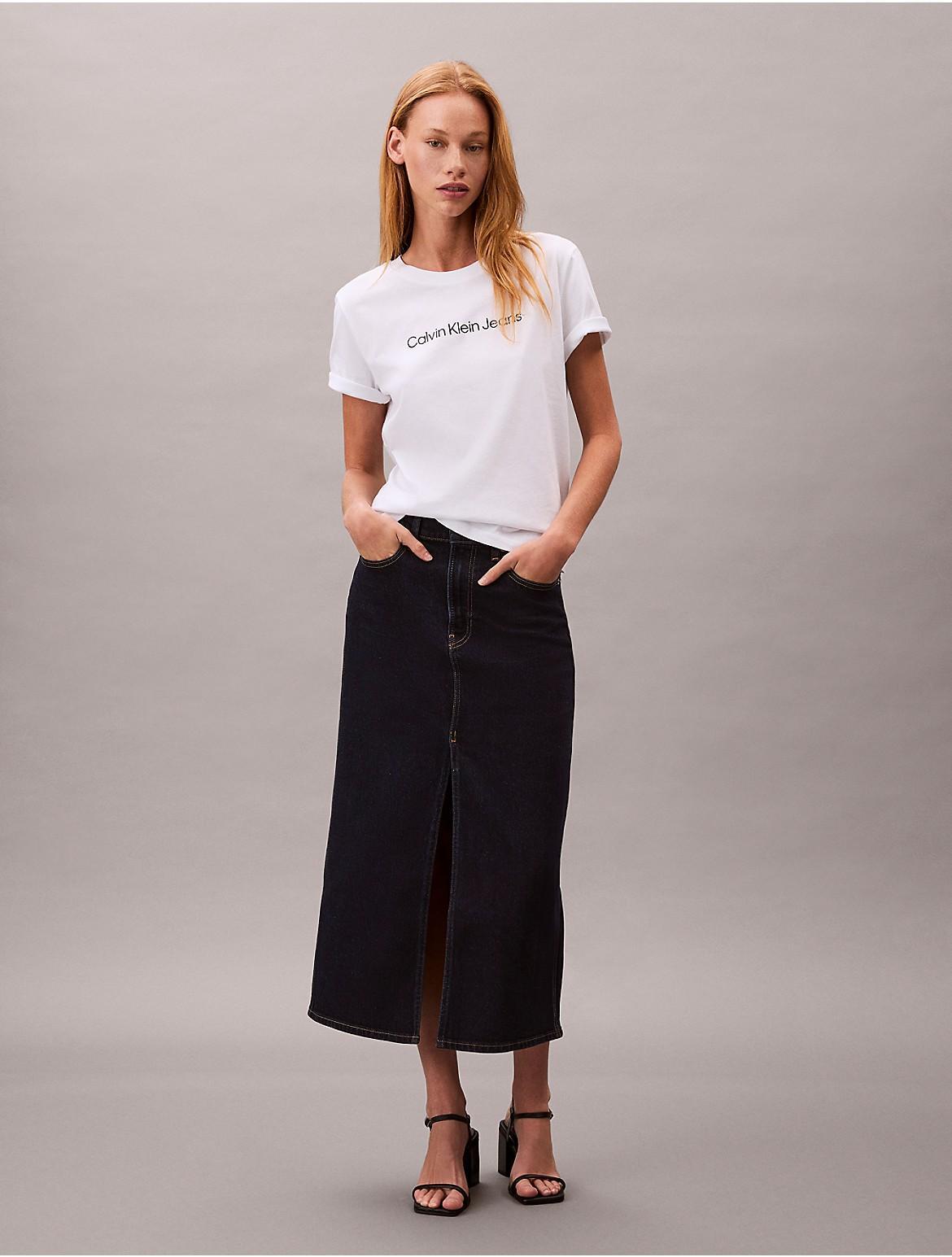 Calvin Klein Womens Denim Maxi Skirt - Blue Product Image