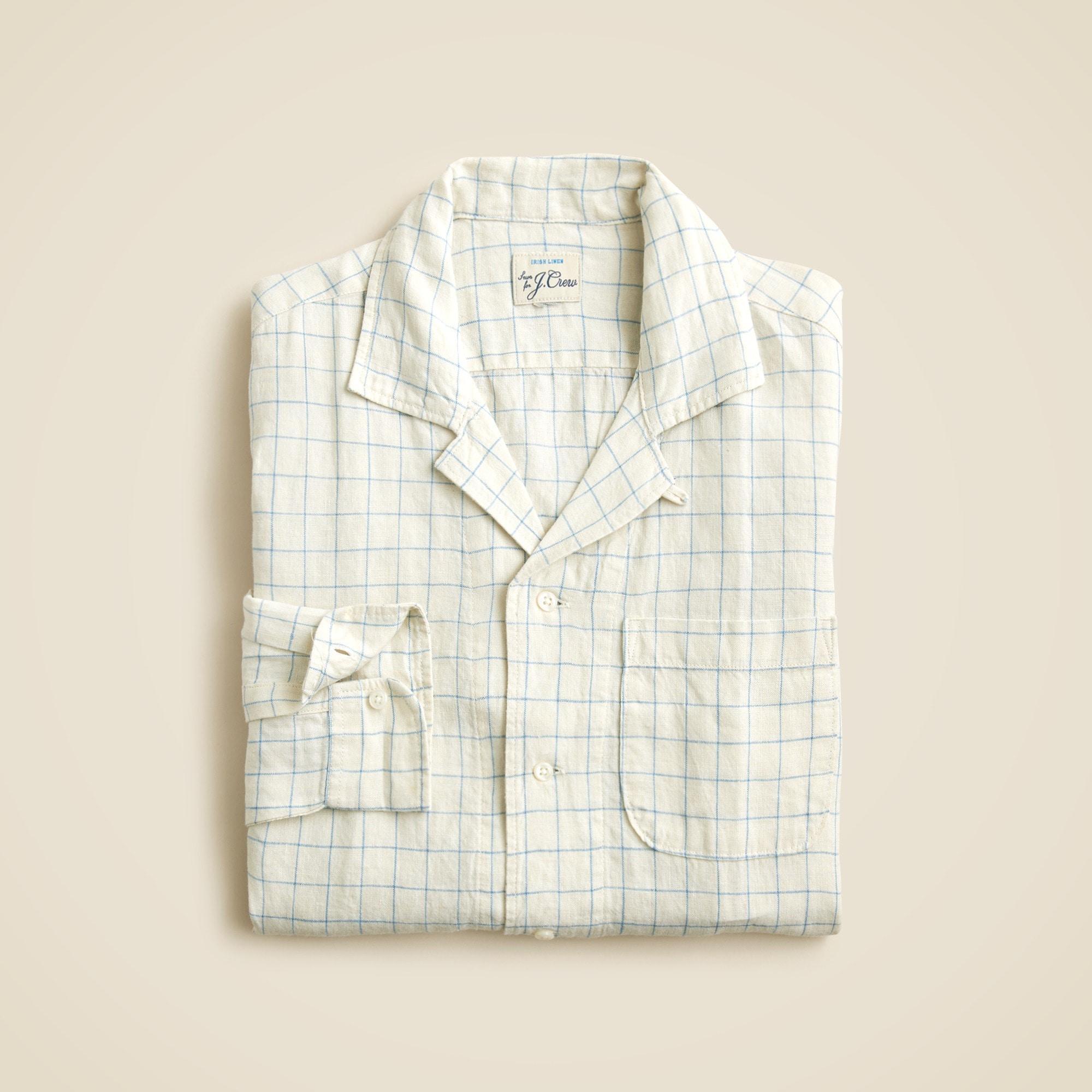 Baird McNutt Irish linen camp-collar shirt Product Image