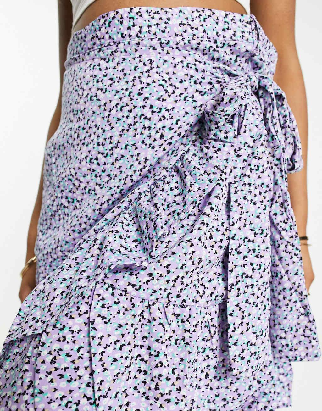Only ruffle wrap mini skirt Product Image