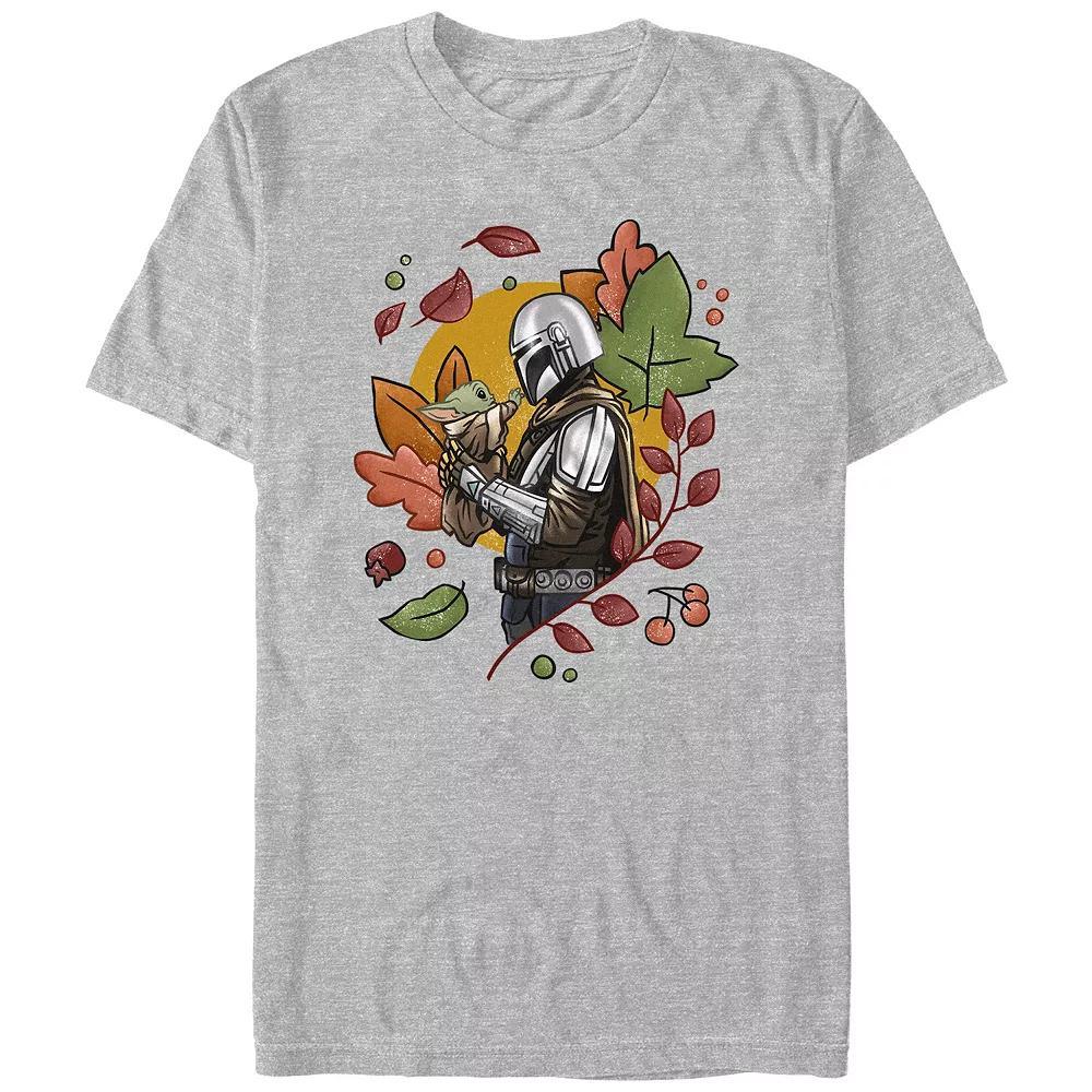 Men's Star Wars The Mandalorian Fall Hug Graphic Tee, Size: Medium, Athletic Grey Product Image