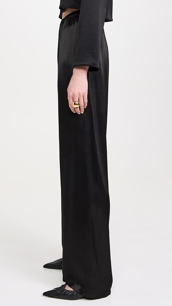 Enza Costa Satin Wide Leg Pants | Shopbop Product Image