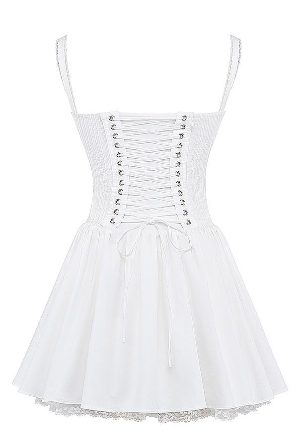 Pietra  white corset mini dress Product Image