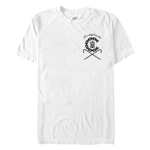 Men's Crooks & Castles Ancient Tower Badge  Graphic T-Shirt in White at Nordstrom, Size 3X Big Product Image