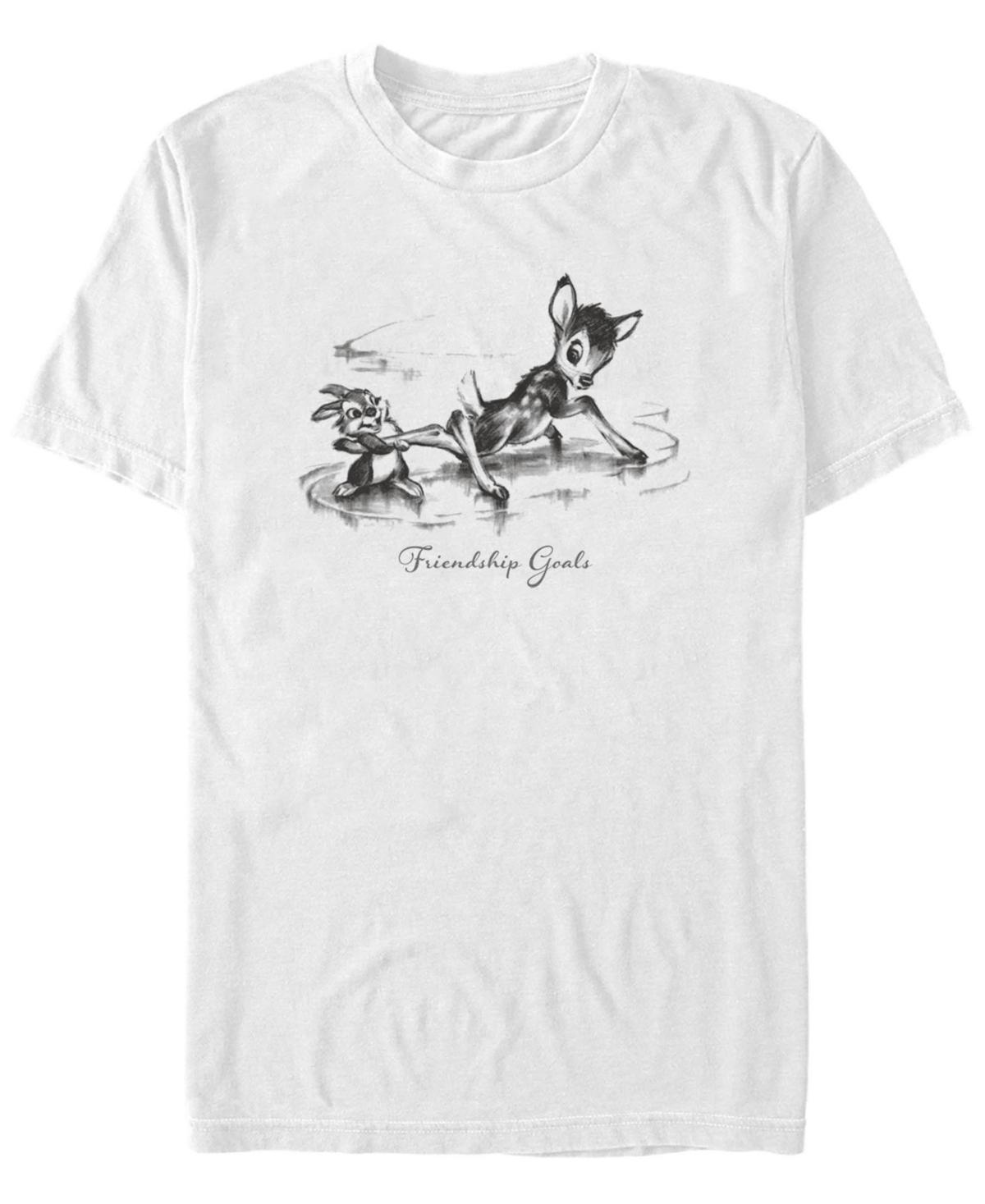 Disney's Bambi Thumper And Bambi Friendship Goals Men's Tee, Size: Large, White Product Image