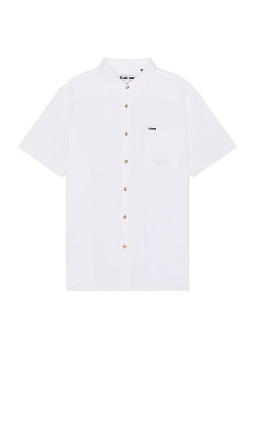 BARBOUR Thermond Seersucker Summer Shirt In White Product Image