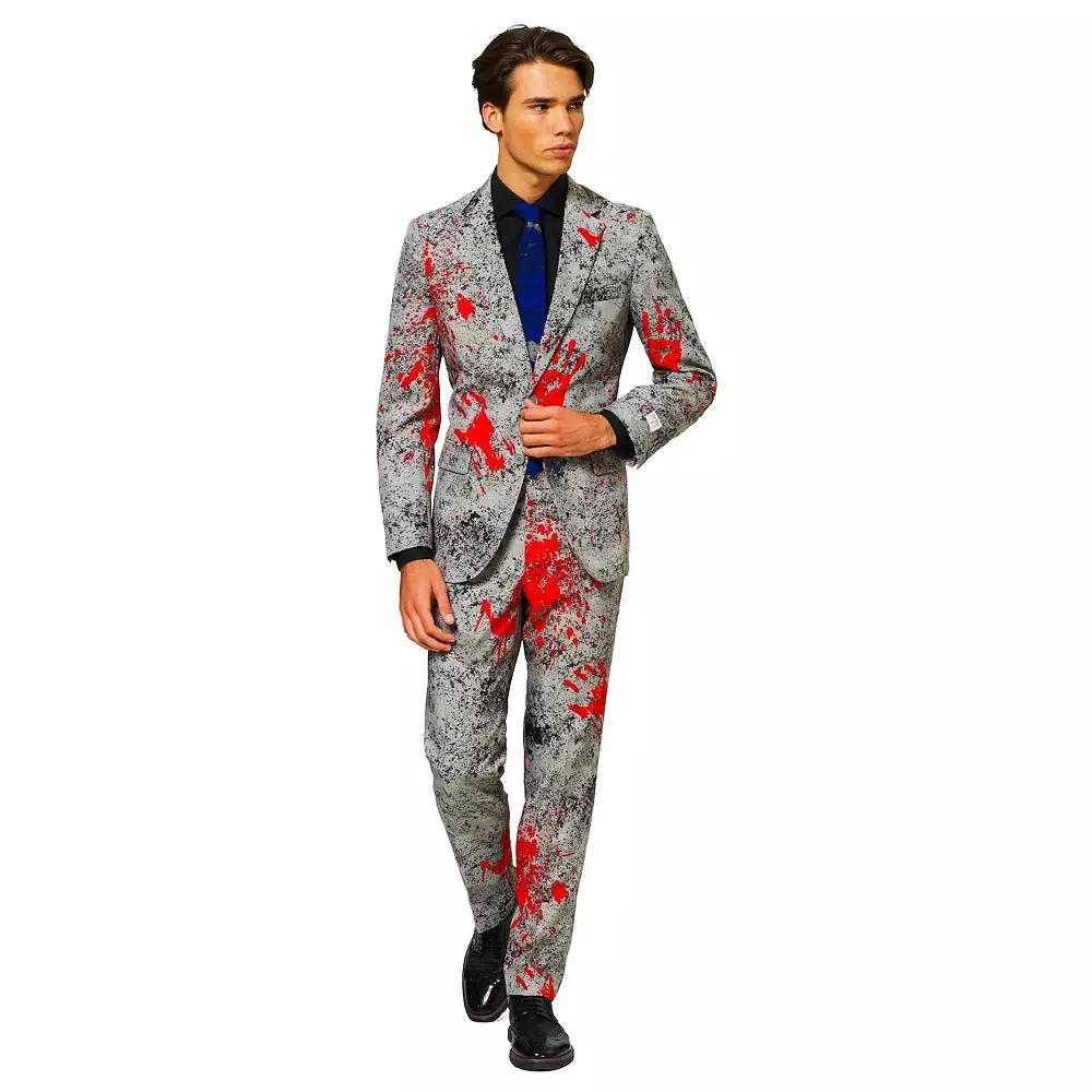 Men's OppoSuits Slim-Fit Novelty Pattern Suit & Tie Set, Size: 44 - Regular, Dot Print Product Image