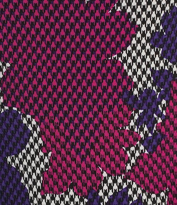 Kasper Printed ITY Cowl Neck Cap Sleeves Blouse Product Image