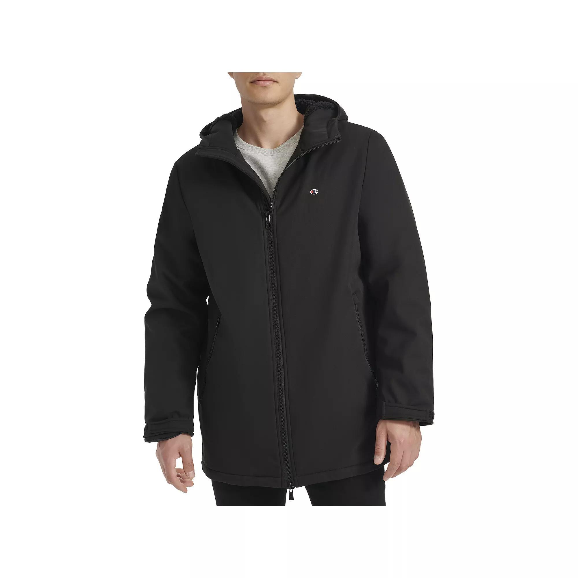 Men's Champion® Soft Shell Performance Jacket with Sherpa Lining, Size: Small, Black Product Image