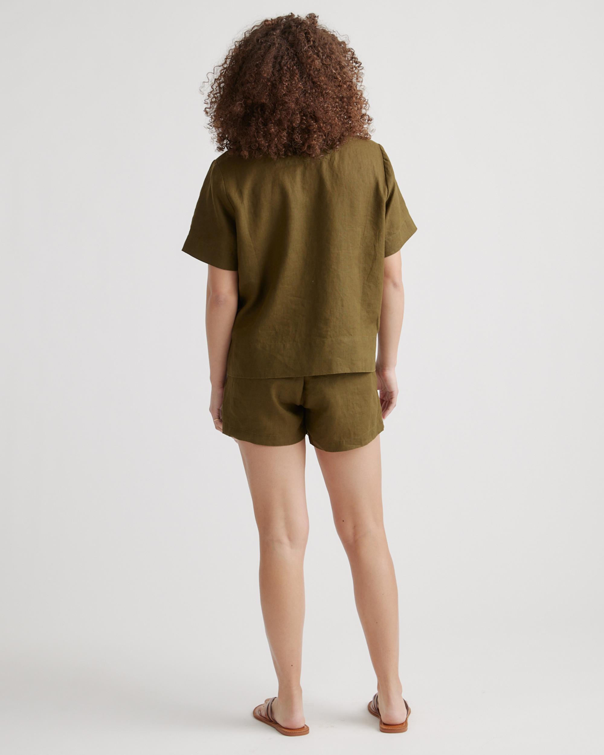 Quince | Women's 100% European Linen Short Sleeve Shirt Size XL Product Image