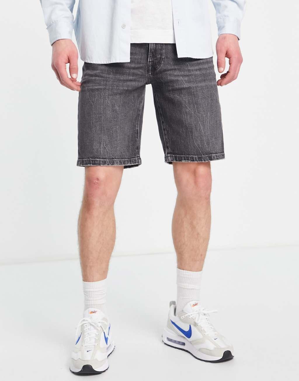 Selected Homme cotton slim fit denim shorts Product Image