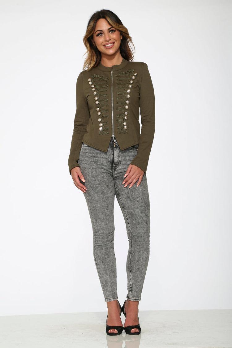 Olive Military Jacket Product Image