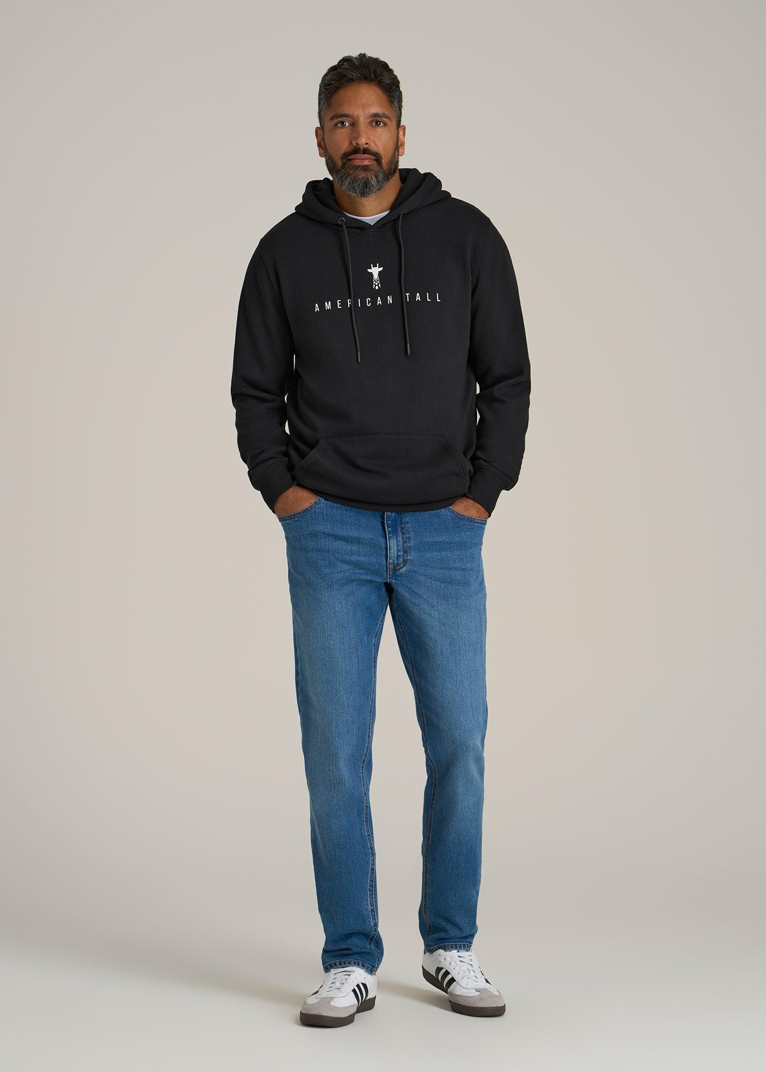 Regular Corporate Logo Hoodie for Men in Black Male Product Image