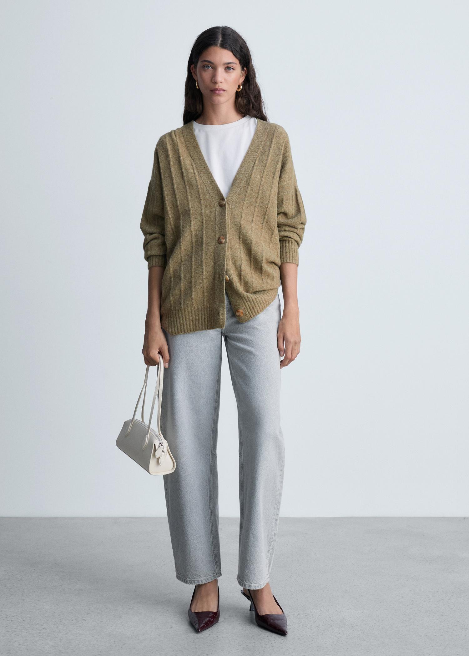 Buttoned long cardigan - Women | MANGO USA Product Image