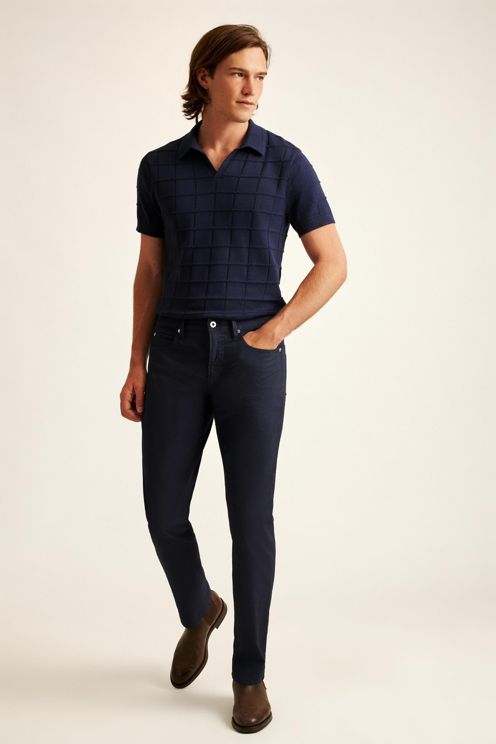 Italian Textured 5-Pocket Pants Product Image