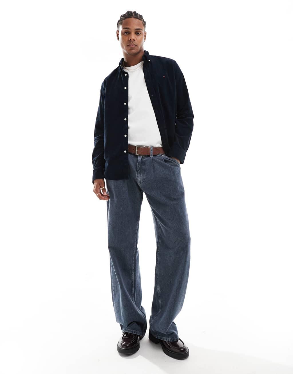 Tommy Hilfiger cord shirt in navy Product Image