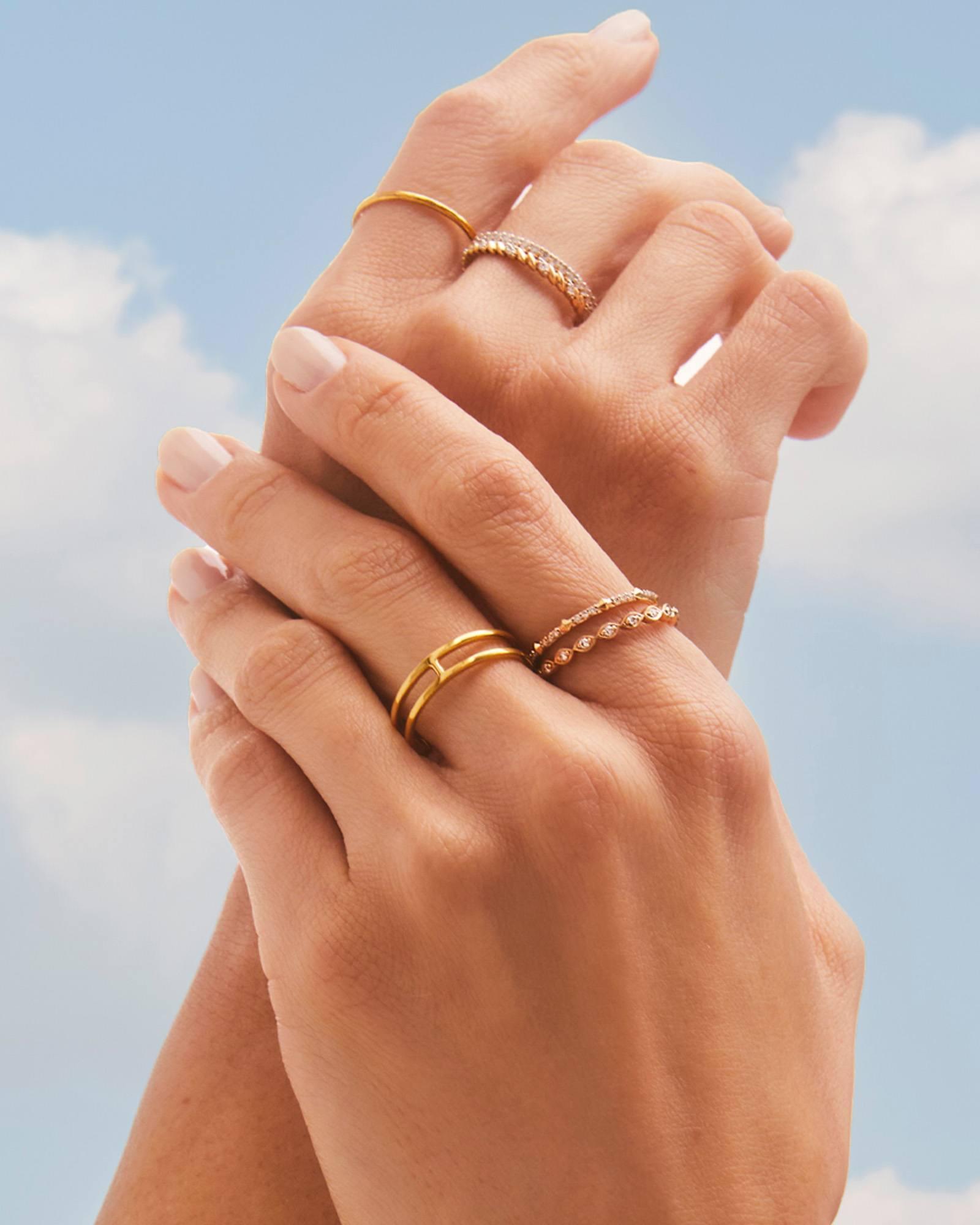 Bennett Double Band Ring in Sterling Silver Product Image