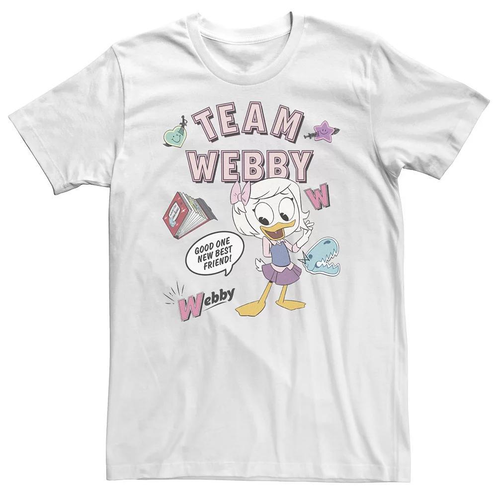 Big & Tall Disney DuckTales Team Webby Collage Tee, Men's, Size: 3XL Tall, White Product Image
