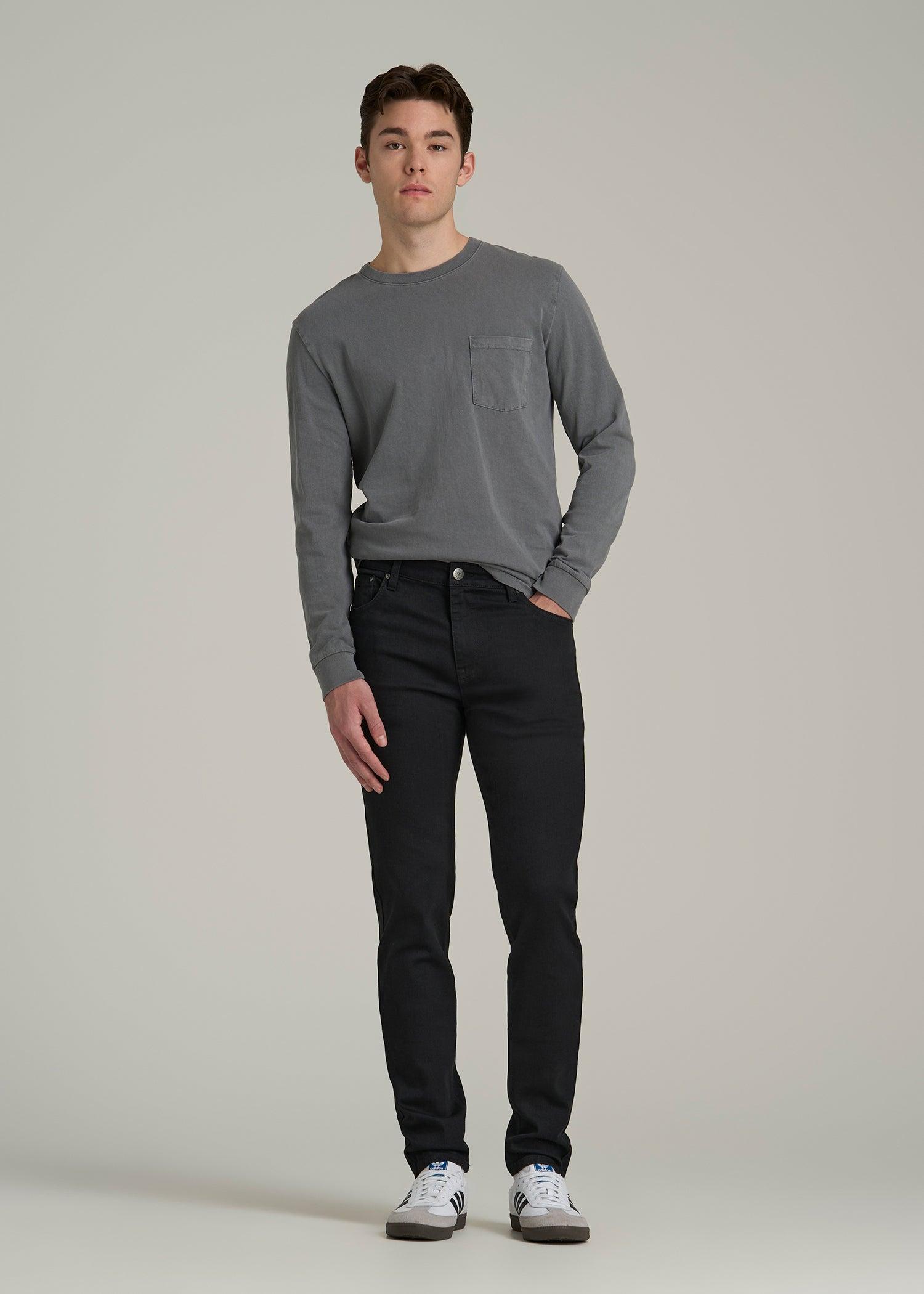 Travis SKINNY Jeans for Tall Men in Black Product Image